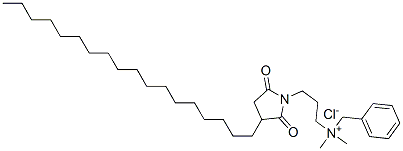 [benzyldimethyl[3-[3-(octadecyl)-2,5-dioxopyrrolidine-1-yl]propyl]ammonium] chloride Struktur