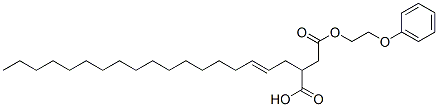 4-(2-phenoxyethyl) hydrogen 2-octadecenylsuccinate 化学構造式