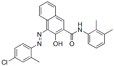 4-[(4-chloro-2-methylphenyl)azo]-N-(dimethylphenyl)-3-hydroxynaphthalene-2-carboxamide Struktur