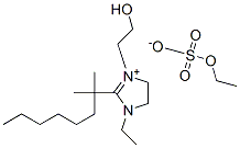 2-(dimethylheptyl)-1-ethyl-4,5-dihydro-3-(2-hydroxyethyl)-1H-imidazolium ethyl sulphate 化学構造式