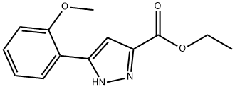 3-(2-METHOXYPHENYL)-1H-PYRAZOLE-5-CARBOXYLIC ACID ETHYL ESTER 化学構造式