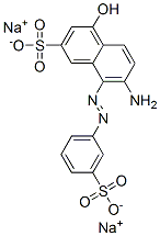 7-amino-4-hydroxy-8-[(3-sulphophenyl)azo]naphthalene-2-sulphonic acid, sodium salt Structure