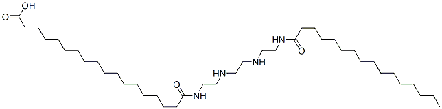 N,N'-[ethylenebis(iminoethylene)]bispalmitamide monoacetate,93918-66-2,结构式