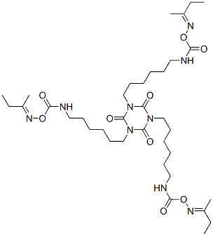 1,3,5-tris[6-[[[[(1-methylpropylidene)amino]oxy]carbonyl]amino]hexyl]-1,3,5-triazine-2,4,6(1H,3H,5H)-trione Structure