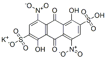potassium hydrogen 9,10-dihydro-1,5-dihydroxy-4,8-dinitro-9,10-dioxoanthracene-2,6-disulphonate,93919-24-5,结构式