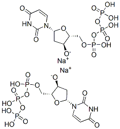 Uridine 5'-(tetrahydrogen triphosphate), 2'-deoxy-, disodium salt 化学構造式