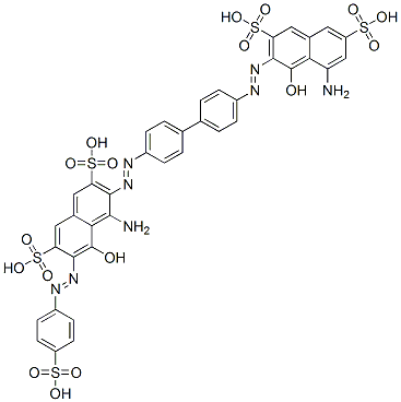 4-amino-3-[[4'-[(8-amino-1-hydroxy-3,6-disulpho-2-naphthyl)azo][1,1'-biphenyl]-4-yl]azo]-5-hydroxy-6-[(4-sulphophenyl)azo]naphthalene-2,7-disulphonic acid|