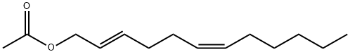 酢酸(2E,6Z)-2,6-ドデカジエニル 化学構造式