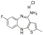 7-fluoro-2-methyl-10H-thieno[2,3-b][1,5]benzodiazepin-4-amine monohydrochloride Struktur