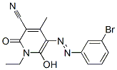 3-Pyridinecarbonitrile,  5-[2-(3-bromophenyl)diazenyl]-1-ethyl-1,2-dihydro-6-hydroxy-4-methyl-2-oxo- Structure