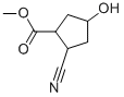 2-CYANO-4-HYDROXY-CYCLOPENTANE-CARBOXYLIC ACID METHYL ESTER Structure