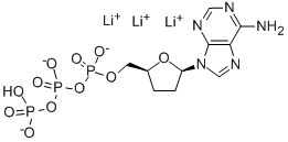2',3'-ジデオキシアデノシン 5'-三りん酸リチウム塩 化学構造式