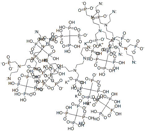octapotassium hexahydrogen [[(phosphonatomethyl)imino]bis[ethylene[(phosphonatomethyl)imino]ethylenenitrilobis(methylene)]]tetrakisphosphonate Structure