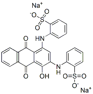disodium [9,10-dihydro-4-hydroxy-9,10-dioxo-1,3-anthrylenebis(imino)]bis(benzenesulphonate),93941-71-0,结构式