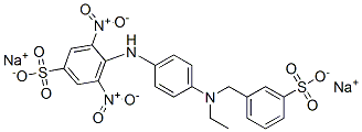 4-[4-[ethyl(m-sulphobenzyl)amino]anilino]-3,5-dinitrobenzenesulphonic acid, sodium salt,93941-84-5,结构式