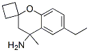 Spiro[2H-1-benzopyran-2,1-cyclobutan]-4-amine,  6-ethyl-3,4-dihydro-4-methyl- 化学構造式