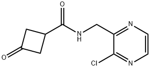N-((3-chloropyrazin-2-yl)Methyl)-3-oxocyclobutanecarboxaMide 化学構造式