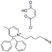 1-(4-cyanobutyl)-gamma-methyl-alpha,alpha-diphenylpyridinium hydrogen maleate Struktur