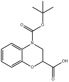 2,3-Dihydro-benzo[1,4]oxazine-2,4-dicarboxylic acid 4-tert-butyl ester Struktur