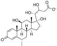 (20R)-11beta,17,20,21-tetrahydroxy-6alpha-methylpregna-1,4-dien-3-one 21-acetate Structure