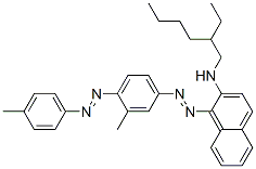 N-(2-ethylhexyl)-1-[[3-methyl-4-[(4-methylphenyl)azo]phenyl]azo]naphthalen-2-amine Structure