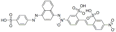 2-[2-(4-nitro-2-sulphophenyl)vinyl]-5-[[4-[(4-sulphophenyl)azo]-1-naphthyl]-NNO-azoxy]benzenesulphonic acid ,93964-16-0,结构式
