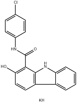 potassium N-(4-chlorophenyl)-2-hydroxy-9H-carbazole-1-carboxamidate Structure