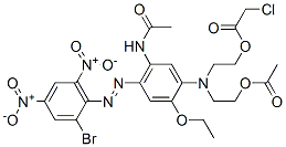 2-[[5-(acetylamino)-4-[(2-bromo-4,6-dinitrophenyl)azo]-2-ethoxyphenyl][2-(acetyloxy)ethyl]amino]ethyl chloroacetate,93965-01-6,结构式
