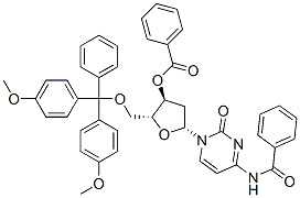 N-benzoyl-5'-O-[bis(p-methoxyphenyl)benzyl]-2'-deoxycytidine 3'-benzoate Structure