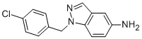 1H-Indazol-5-amine, 1-[(4-chlorophenyl)methyl]- 化学構造式