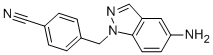 4-[(5-氨基-1H吲唑-1-基)甲基]-苯甲腈 结构式