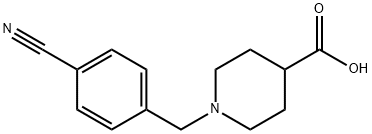 1-(4-cyanobenzyl)piperidine-4-carboxylic acid 结构式