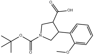 4-(2'-METHOXY)PHENYL-3-CARBOXY-1-BOC-PYRROLIDINE Struktur