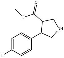 4-(4-氟苯基)吡咯烷-3-羧酸甲酯,939758-13-1,结构式