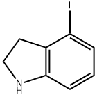 4-ヨード-2,3-ジヒドロ-1H-インドール 化学構造式