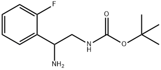 [2-AMINO-2-(2-FLUORO-PHENYL)-ETHYL]-CARBAMIC ACID TERT-BUTYL ESTER HYDROCHLORIDE 结构式