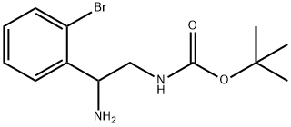 [2-AMINO-2-(2-BROMO-PHENYL)-ETHYL]-CARBAMIC ACID TERT-BUTYL ESTER HYDROCHLORIDE Structure