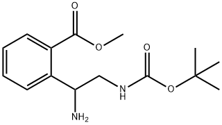 2-(1-AMINO-2-TERT-BUTOXYCARBONYLAMINO-ETHYL)-BENZOIC ACID METHYL ESTER DIHYDROCHLORIDE Structure