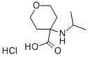 4-ISOPROPYLAMINO-TETRAHYDRO-PYRAN-4-CARBOXYLIC ACID HYDROCHLORIDE 结构式