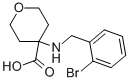 4-[[(2-BROMOPHENYL)METHYL]AMINO]TETRAHYDRO-2H-PYRAN-4-CARBOXYLIC ACID 化学構造式
