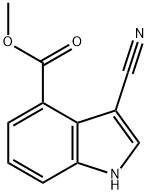 3-氰基-1H-吲哚-4-甲酸甲酯, 939793-19-8, 结构式