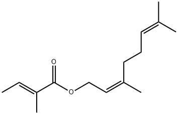 (Z)-3,7-dimethyl-2,6-octadienyl 2-methylcrotonate Struktur