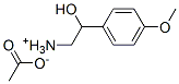 beta-hydroxy-p-methoxyphenethylammonium acetate Struktur