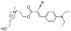 [2-[[2-cyano-3-[4-(diethylamino)phenyl]-1-oxoallyl]oxy]ethyl](3-hydroxypropyl)dimethylammonium chloride,93981-79-4,结构式