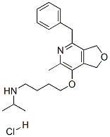 4-[[1,3-dihydro-6-methyl-4-benzylfuro[3,4-c]pyridin-7-yl]oxy]-N-isopropylbutylamine monohydrochloride Structure