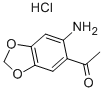 2'-氨基-4',5'-亚甲二氧基苯乙酮盐酸盐 结构式