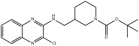 3-[[(3-氯-2-喹喔啉基)氨基]甲基]-1-哌啶甲酸叔丁酯, 939986-06-8, 结构式
