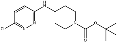 1-BOC-4-[(6-氯-3-哒嗪基)氨基]哌啶, 939986-10-4, 结构式