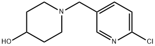 1-(6-Chloro-pyridin-3-ylMethyl)-piperidin-4-ol, 98+% C11H15ClN2O, MW: 226.70 化学構造式