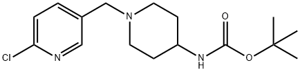 [1-(6-Chloro-pyridin-3-ylMethyl)-piperidin-4-yl]-carbaMic acid tert-butyl ester, 98+% C16H24ClN3O2, MW: 325.84 Struktur